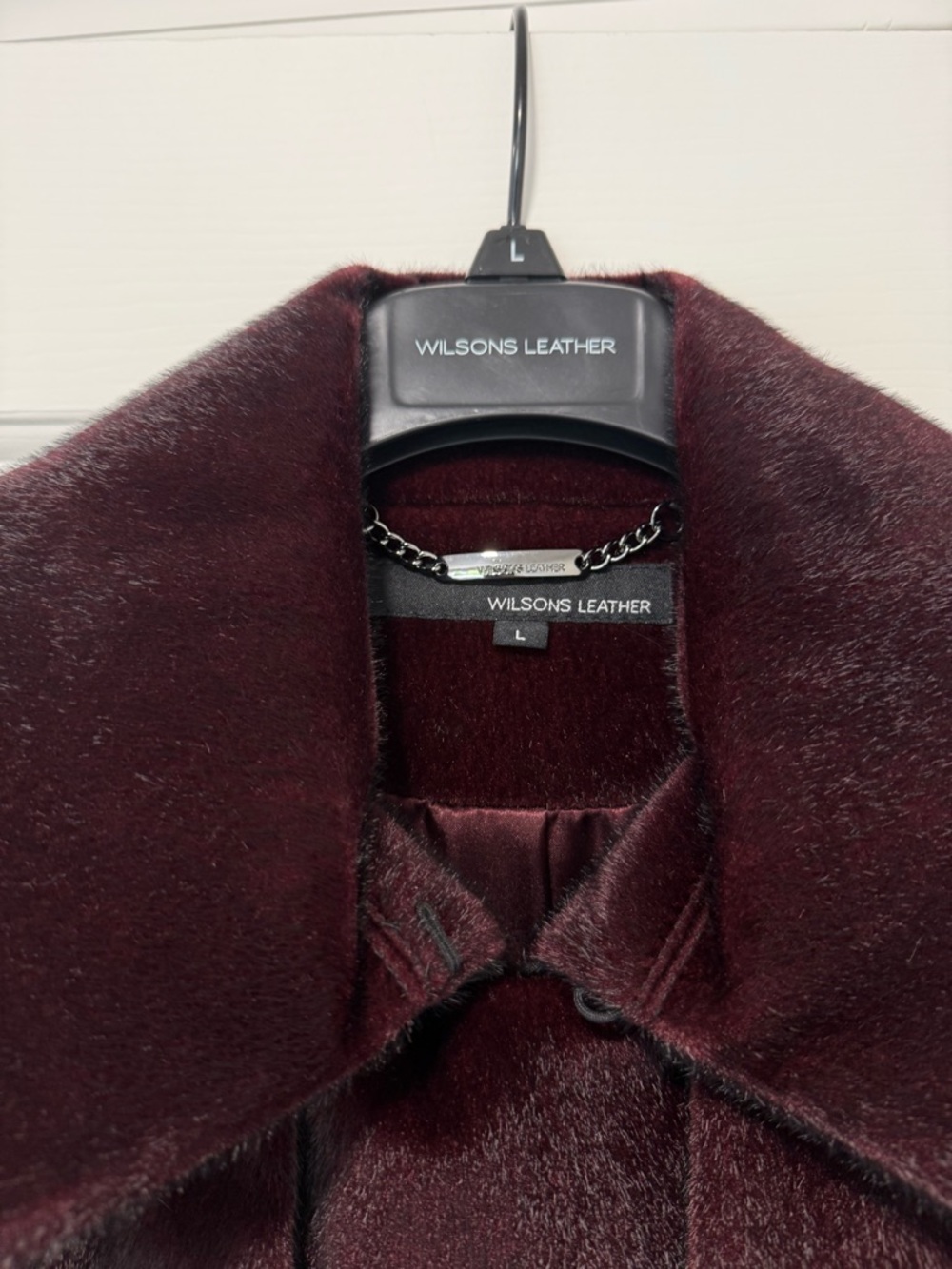 Wilsons Leather Women's Deep Burgundy Faux Fur Jacket